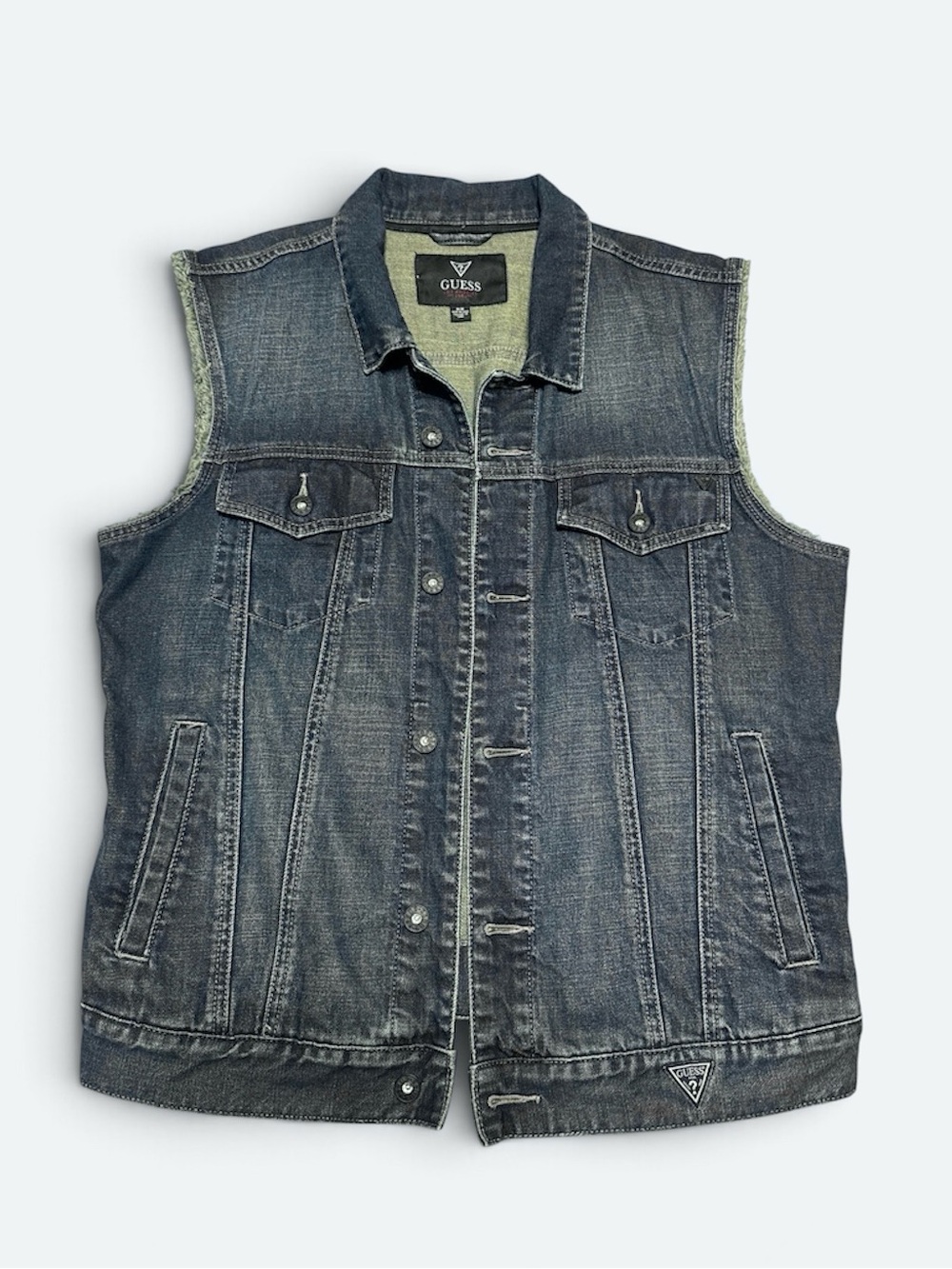 GUESS Men's Dark Washed Denim Vest - size Medium